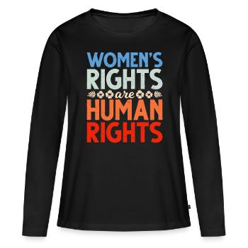 Les droits humains des femmes renforcés en faveur du choix - T-shirt manches longues Premium bio Femme - noir - Devant - Julia (174cm)