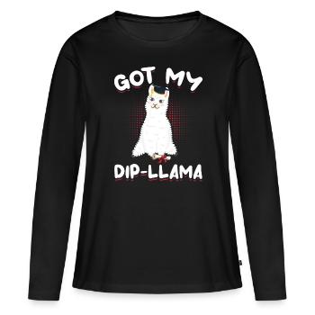 Degree Llama Diploma Graduate - Women's Premium Organic Long Sleeve Shirt - black - Front - Julia (174cm)