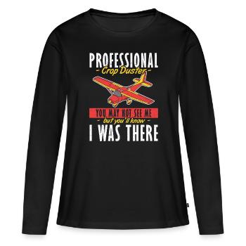 Tu ne me vois pas Tu sais que j’étais là Pulvérisateur - T-shirt manches longues Premium bio Femme - noir - Devant - Julia (174cm)