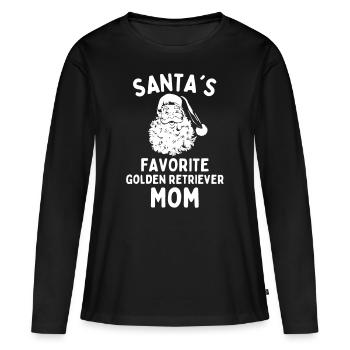 Christmas Golden Retriever mom - Women's Premium Organic Long Sleeve Shirt - black - Front - Julia (174cm)