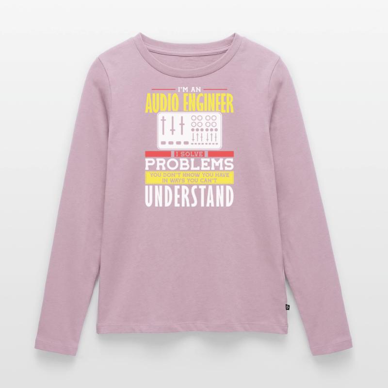 Audio Engineer Solve Problem Tontechniker Frauen Premium Bio Langarmshirt