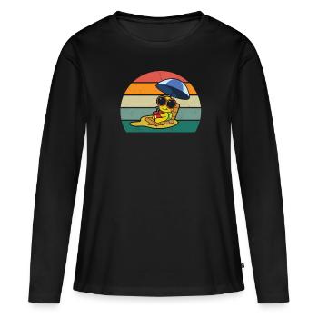 Voyage Voyageur Vacancier Holidaymaker Holidays - T-shirt manches longues Premium bio Femme - noir - Devant - Julia (174cm)