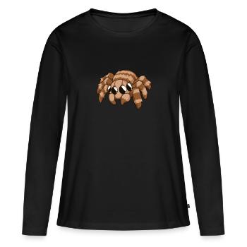 Kawaii Springspinne - Frauen Premium Bio Langarmshirt - Schwarz - Vorne - Julia (174cm)
