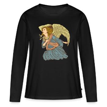 Erzengel Gabriel - Frauen Premium Bio Langarmshirt - Schwarz - Vorne - Julia (174cm)