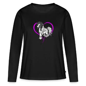 Horse lovers - Tinker - Women's Premium Organic Long Sleeve Shirt - black - Front - Julia (174cm)