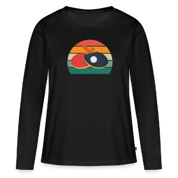 Joueur de tennis de table Tennis de table net spin servir - T-shirt manches longues Premium bio Femme - noir - Devant - Julia (174cm)