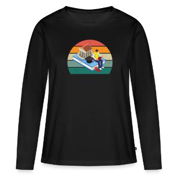 Studying Student Studies Degree Bachelor University - Women's Premium Organic Long Sleeve Shirt - black - Front - Julia (174cm)