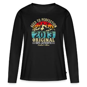Aged to perfection 2013 Original - Women's Premium Organic Long Sleeve Shirt - black - Front - Julia (174cm)