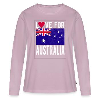 Australia Flag - Women's Premium Organic Long Sleeve Shirt - dusky pink - Front - Julia (174cm)
