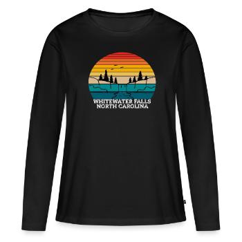 Whitewater Falls Caroline du Nord - T-shirt manches longues Premium bio Femme - noir - Devant - Julia (174cm)