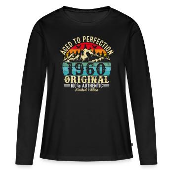 Aged to perfection 1960 Original - Women's Premium Organic Long Sleeve Shirt - black - Front - Julia (174cm)
