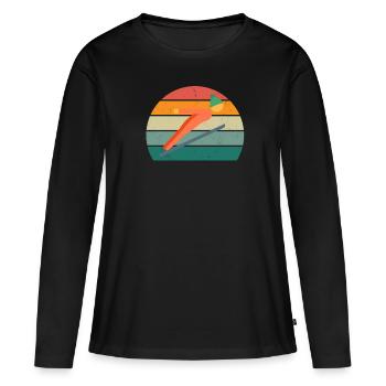 Tremplin de saut à ski Saut à ski Saut à ski - T-shirt manches longues Premium bio Femme - noir - Devant - Julia (174cm)