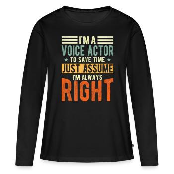 Voice actor - Women's Premium Organic Long Sleeve Shirt - black - Front - Julia (174cm)