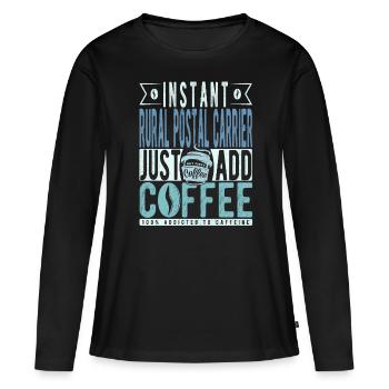 Conférence sur le code postal rural Café Dicton - T-shirt manches longues Premium bio Femme - noir - Devant - Julia (174cm)
