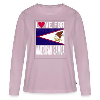 American Samoa Islands Souvenir - Women's Premium Organic Long Sleeve Shirt - dusky pink - Front - Julia (174cm)