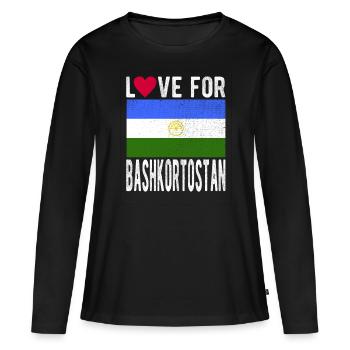 Souvenir du Bachkortostan - T-shirt manches longues Premium bio Femme - noir - Devant - Julia (174cm)