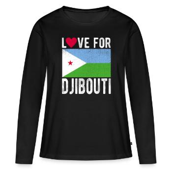 Djibouti Souvenir - T-shirt manches longues Premium bio Femme - noir - Devant - Julia (174cm)