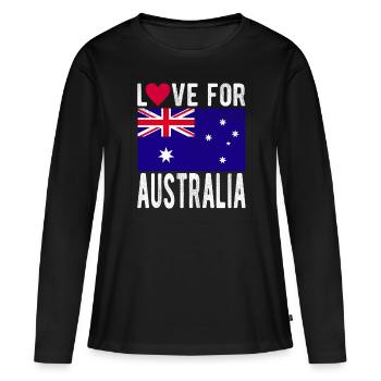 Australie Souvenir - T-shirt manches longues Premium bio Femme - noir - Devant - Julia (174cm)