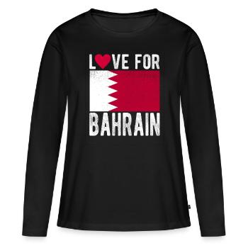 Souvenir de Bahreïn - T-shirt manches longues Premium bio Femme - noir - Devant - Julia (174cm)
