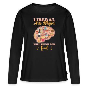 Diplôme en arts libéraux - T-shirt manches longues Premium bio Femme - noir - Devant - Julia (174cm)