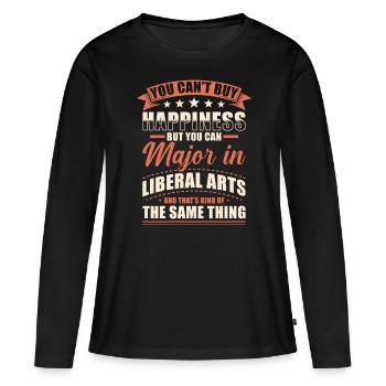 Diplôme en arts libéraux - T-shirt manches longues Premium bio Femme - noir - Devant - Julia (174cm)