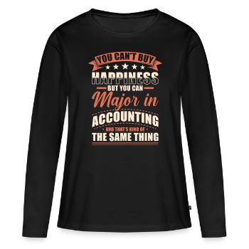 Accounting Closing - Women's Premium Organic Long Sleeve Shirt - black - Front - Julia (174cm)