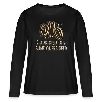 Safari Groupe d’équipe Safari - T-shirt manches longues Premium bio Femme - noir - Devant - Julia (174cm)