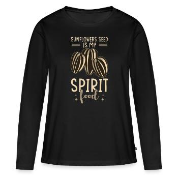Tournesol - T-shirt manches longues Premium bio Femme - noir - Devant - Julia (174cm)