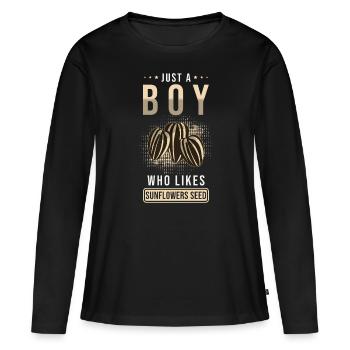 Tournesol - T-shirt manches longues Premium bio Femme - noir - Devant - Julia (174cm)