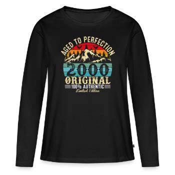 Aged to perfection 2000 Original - Women's Premium Organic Long Sleeve Shirt - black - Front - Julia (174cm)