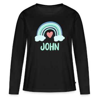 John Nom Rainbow Baby - T-shirt manches longues Premium bio Femme - noir - Devant - Julia (174cm)