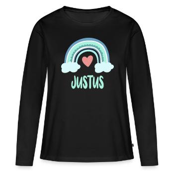 Justus Nom Rainbow Baby - T-shirt manches longues Premium bio Femme - noir - Devant - Julia (174cm)