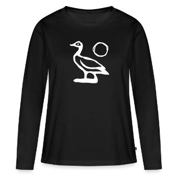 Egypte Symbole Ancien Sa Ra - T-shirt manches longues Premium bio Femme - noir - Devant - Julia (174cm)