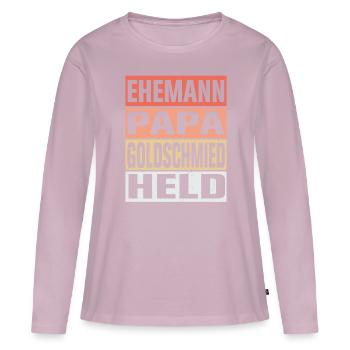 Gleisbauer Vater Ehemann Held - Frauen Premium Bio Langarmshirt - Altrosa - Vorne - Julia (174cm)
