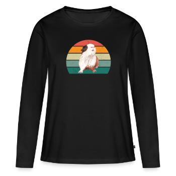 Cochon d’Inde Cochon d’Inde Maman Cochon d’Inde - T-shirt manches longues Premium bio Femme - noir - Devant - Julia (174cm)