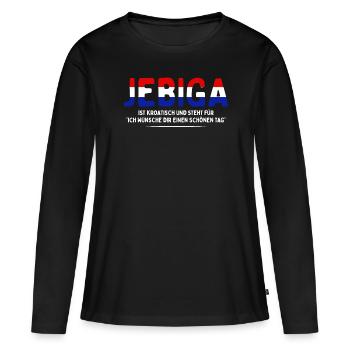Croate Jebiga Croatie Balkans Croatie Croate - T-shirt manches longues Premium bio Femme - noir - Devant - Julia (174cm)
