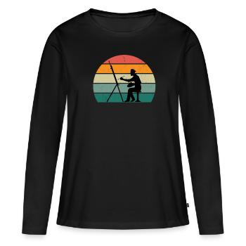 Peintre Peintre Dessin Dessinatrice Dessinatrice Couleur - T-shirt manches longues Premium bio Femme - noir - Devant - Julia (174cm)