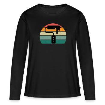Peintre Peintre Dessin Dessinatrice Dessinatrice Couleur - T-shirt manches longues Premium bio Femme - noir - Devant - Julia (174cm)