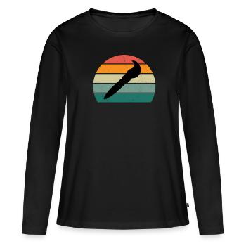 Peintre Peintre Dessin Dessinatrice Dessinatrice Couleur - T-shirt manches longues Premium bio Femme - noir - Devant - Julia (174cm)