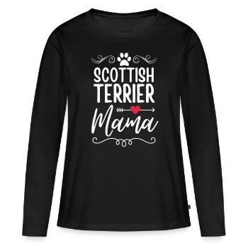 Scottish Terrier Mama - Women's Premium Organic Long Sleeve Shirt - black - Front - Julia (174cm)