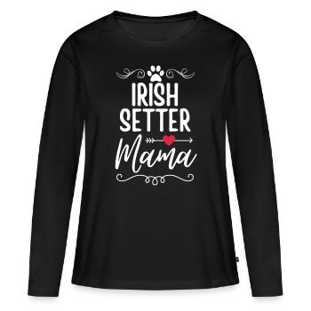 Irish-Setter Mama - Women's Premium Organic Long Sleeve Shirt - black - Front - Julia (174cm)
