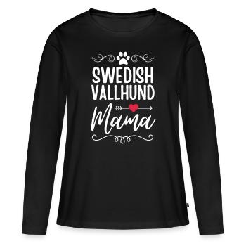 Vallhund Mama - T-shirt manches longues Premium bio Femme - noir - Devant - Julia (174cm)