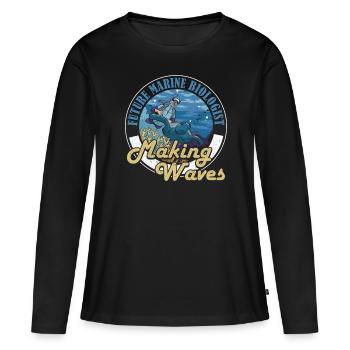 Future Marine Biologist Making Waves Meeresbiologe - Women's Premium Organic Long Sleeve Shirt - black - Front - Julia (174cm)