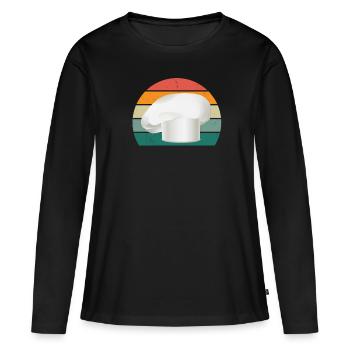 Kocher Chef Chef Cuisine Restaurant Bar Bistro - T-shirt manches longues Premium bio Femme - noir - Devant - Julia (174cm)