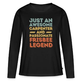 Zimmermann Frisbee retro - Women's Premium Organic Long Sleeve Shirt - black - Front - Julia (174cm)