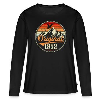 Ernte 1953 - Frauen Premium Bio Langarmshirt - Schwarz - Vorne - Julia (174cm)