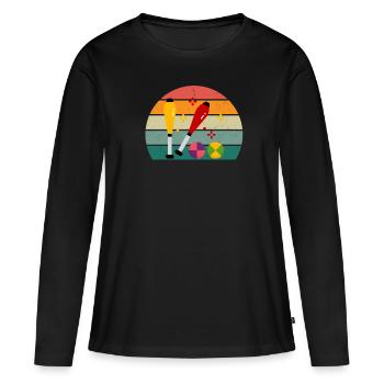 Jongleur Jongleur Boules Cône Plaque Jonglerie - T-shirt manches longues Premium bio Femme - noir - Devant - Julia (174cm)