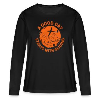 Gliding Flying Glider - Women's Premium Organic Long Sleeve Shirt - black - Front - Julia (174cm)
