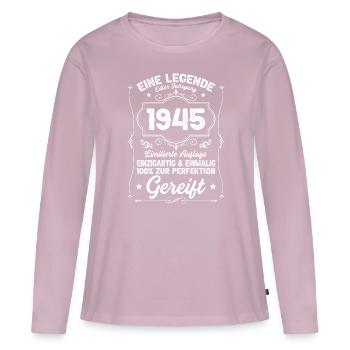 Niemand03 1945 - Frauen Premium Bio Langarmshirt - Altrosa - Vorne - Julia (174cm)
