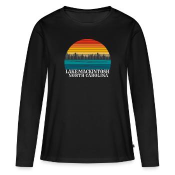 Lac Mackintosh Caroline du Nord - T-shirt manches longues Premium bio Femme - noir - Devant - Julia (174cm)